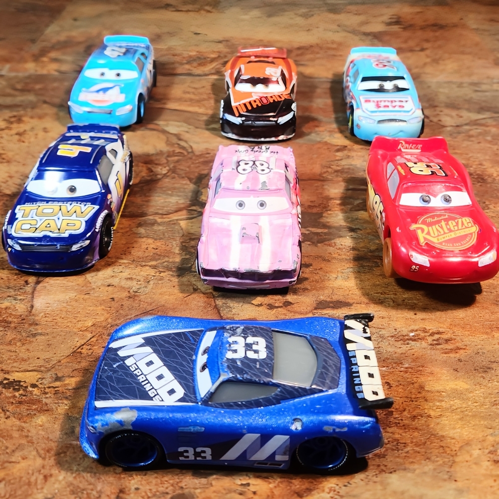 Mattel Blue and Red Die-Cast Cars Collection